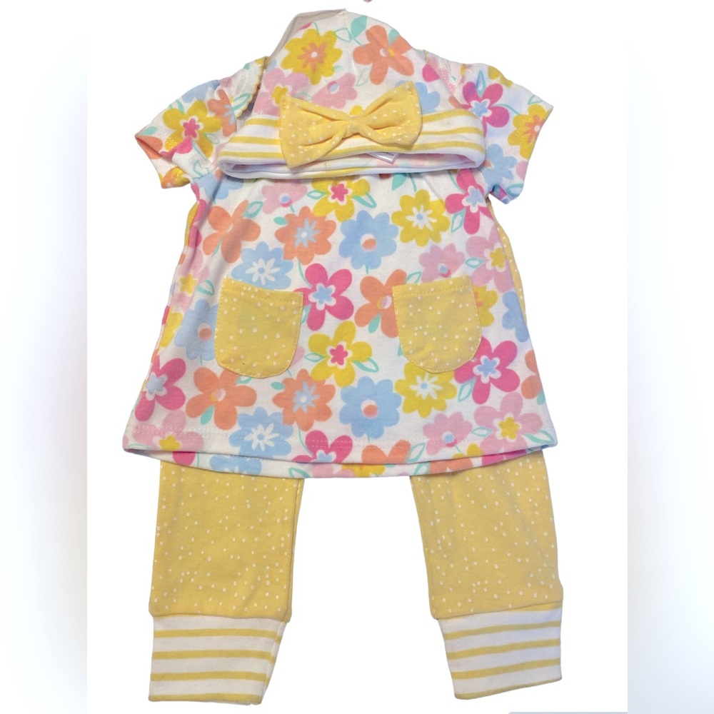 CJP Baby 3 Piece Floral Summer Set Size 6-9 Mths NWT 🌸
